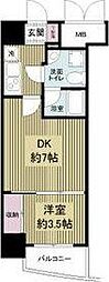 アプリーレ南森町 1DKの間取図画像