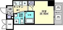 M:COURT関大前 1Kの間取図画像