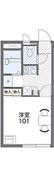 レオパレスWestBells 1Kの間取図画像