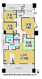 サンヒルズ坂田町 4LDKの間取図画像