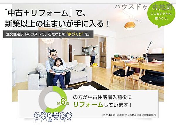 「中古 + リフォーム」で新築住宅では手に入らない新しい価値感を