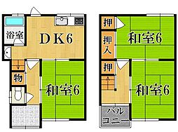 斑鳩町龍田戸建 3DKの間取り
