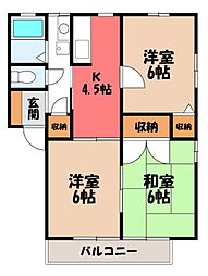 エクセレントYK 3Kの間取図画像