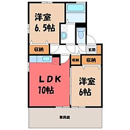 アルシオーネA 2LDKの間取図画像
