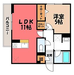 D-Gran 飯田町 1LDKの間取図画像