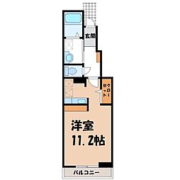ビジュ・トゥール ワンルームの間取図画像