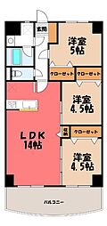 フォレストリア足利新山 3LDKの間取図画像