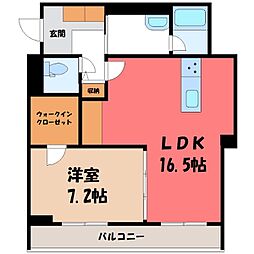 サントリナ 1LDKの間取図画像