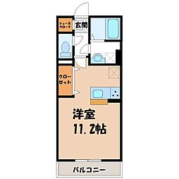 Grant・1 ワンルームの間取図画像