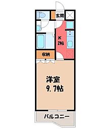 グランチェスタ 1Kの間取図画像