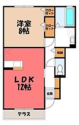 プリモ 1LDKの間取図画像
