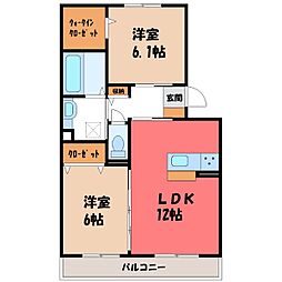 グラン 2LDKの間取図画像