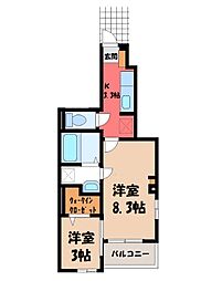 クラール 大島 B 1階