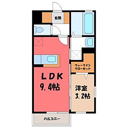AmelanchierB 1SKの間取図画像