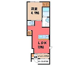 アヴニール 1LDKの間取図画像