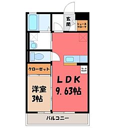 エテルノ 1LDKの間取図画像