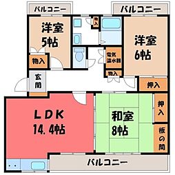 TBNレジデンス 1階3LDKの間取り