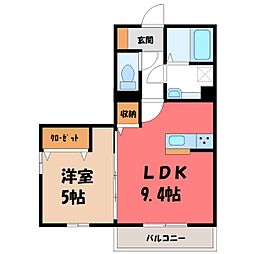 luana〜ルアナ〜 2階1LDKの間取り