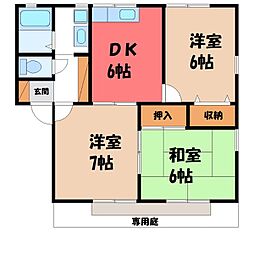 セジュールMMD IV 1階3DKの間取り