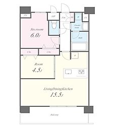 東京メトロ東西線 東陽町駅 徒歩2分の賃貸マンション 9階1SLDKの間取り