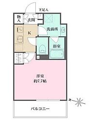 都営新宿線 菊川駅 徒歩3分の賃貸マンション 2階1Kの間取り