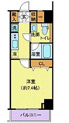 プレール・ドゥーク木場駅前 1Kの間取図画像