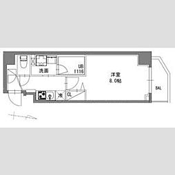 東京メトロ東西線 木場駅 徒歩8分の賃貸マンション 5階1Kの間取り