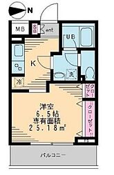 都営大江戸線 門前仲町駅 徒歩9分の賃貸マンション 1階1Kの間取り