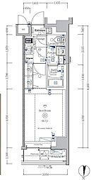 東武亀戸線 亀戸駅 徒歩9分の賃貸マンション 7階1Kの間取り