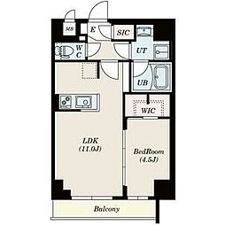 都営新宿線 住吉駅 徒歩6分の賃貸マンション 7階1LDKの間取り