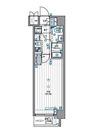 都営新宿線 菊川駅 徒歩5分の賃貸マンション 6階1Kの間取り