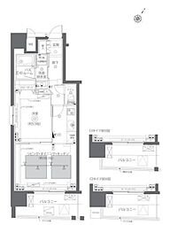 東京メトロ半蔵門線 水天宮前駅 徒歩5分の賃貸マンション 10階1LDKの間取り