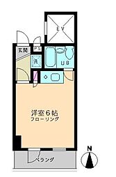 東京メトロ東西線 門前仲町駅 徒歩4分の賃貸マンション 5階ワンルームの間取り