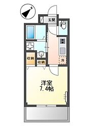東京メトロ東西線 浦安駅 徒歩8分の賃貸マンション 1階1Kの間取り