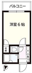 東京メトロ東西線 葛西駅 徒歩17分の賃貸アパート 2階1Kの間取り