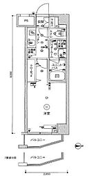 東京メトロ東西線 木場駅 徒歩3分の賃貸マンション 7階1Kの間取り