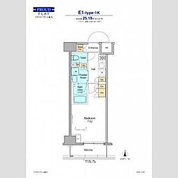 都営新宿線 菊川駅 徒歩5分の賃貸マンション 1階1Kの間取り