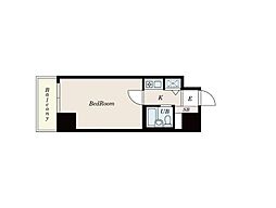 東京メトロ半蔵門線 錦糸町駅 徒歩7分の賃貸マンション 5階1Kの間取り