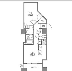 JR京葉線 八丁堀駅 徒歩5分の賃貸マンション 2階1LDKの間取り
