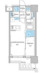 ルフォンプログレ門前仲町プレミア 1LDKの間取図画像