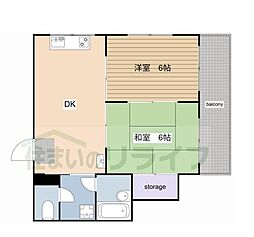 東京メトロ半蔵門線 錦糸町駅 徒歩5分の賃貸マンション 5階2DKの間取り