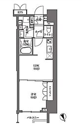東京メトロ半蔵門線 水天宮前駅 徒歩6分の賃貸マンション 10階1LDKの間取り