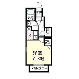 JR総武本線 新小岩駅 徒歩15分の賃貸アパート 1階ワンルームの間取り