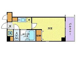 シティガーデン門前仲町 1Kの間取図画像