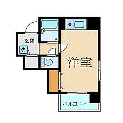 ドエルイン月島 1Kの間取図画像