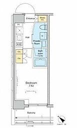 プラウドフラット月島アベニュー 1Kの間取図画像