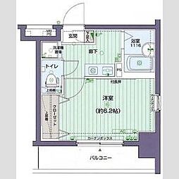メインステージ門前仲町 1Kの間取図画像