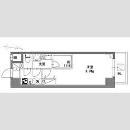 S-RESIDENCE東陽町feliz 1Kの間取図画像