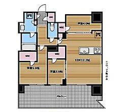 クレストコート東陽町 3LDKの間取図画像