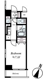シンシア日本橋新川 1Kの間取図画像